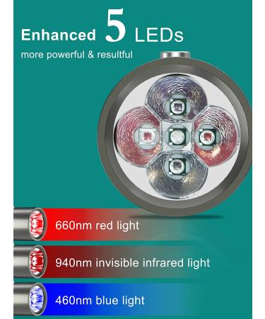 Rotsha Red Light Therapy Device - 2-in-1 Infrared Machine for Pain Relief & Skin Improvement - 940nm 850nm 660nm - Buy Online on GoSupps.com