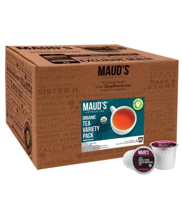 Maud's 8 Blend Organic Tea Variety Pack 48ct | Solar Energy produced Green, Black, Peppermint, Chai, Matcha, Jasmine, Chamomile Lavender, English Breakfast & Earl Grey | Eco-Friendly Tea Sampler - Buy Online on GoSupps.com