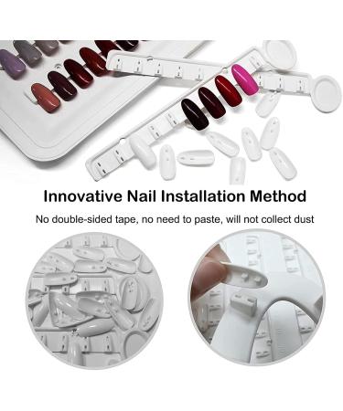 Detachable Nail Polish Color Chart Display Book 120 Colors Nail Gel Polish Sample Display Book No Need Glue/No Need Pasting with Nail Display Stand 14 Color Card Clip Sheet 150 Replace Nail Tips - Buy Online on GoSupps.com