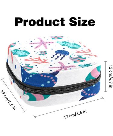 Buy Multi-Colored Storage Bags for Women's Bandages & Menstrual Cups - Large Zipper Pocket for Tampons & Inserts - International Shipping Available - Buy Online on GoSupps.com