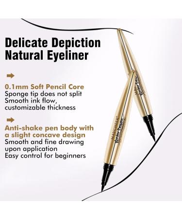 Mimore Waterproof Liquid Eyeliner Pen - Long-Lasting Quick-Dry Non-Staining Makeup Tool for Women - 24-Hour Wear in Black - Buy Online on GoSupps.com