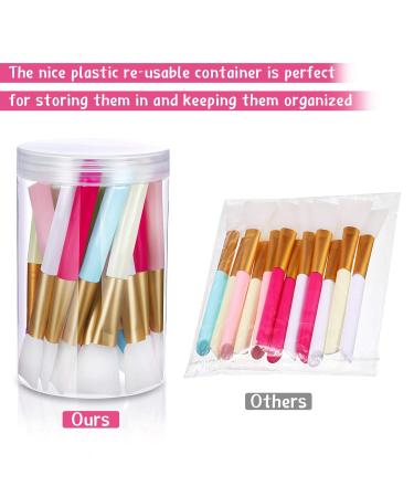 20 Silicone Face Mask Brushes Set with Storage Box | Silicone Applicators for Masks Foundation & Body Lotion - Beauty Tools - Buy Online on GoSupps.com