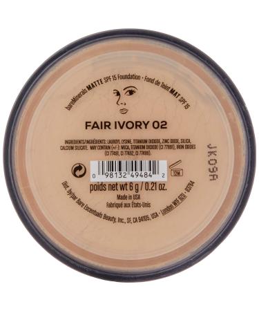 bareMinerals Matte SPF15 Foundation 02 - Fair Ivory 0.21oz | Mineral Powder Makeup - Buy Online on GoSupps.com