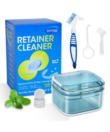 ACWOO Retainer Cleaning tablets 120 tablets Retainer fresh braces cleaning tablets denture oral protection cleaner retainer cleaner tablet