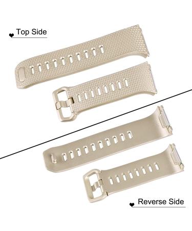 6 Pack Sport Bands Compatible with Fitbit Ionic - Replacement Soft Silicone Wristbands for Men and Women - Rose Gold, Silver, Gold, Black, Gray, Slate - Large - Buy Online on GoSupps.com