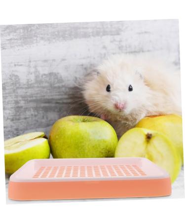 INOOMP Box Hamster Toilet Pet Accessories Cup Guinea Bunny Cage Indoor Animal Kit Tub Pink Pp Small Cage 24.5X19.5X3CM Pink - Buy Online on GoSupps.com