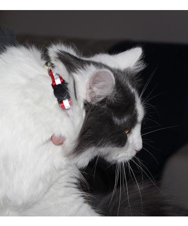 Reflective Cat Collar Set - 6 Pack of Safe Breakaway Collars with Bells | Nylon Mixed Colors | Free Replacement | Upgraded Version - Buy Online on GoSupps.com