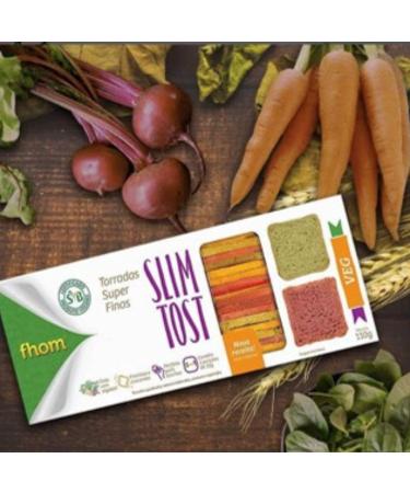 FHOM Slim Veggie Mini Toasts Crackers - No Artificial Colors, Vegan, Crispy & Low Sodium - 3.88oz (Pack of 2) - Buy Online on GoSupps.com