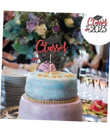 INOOMP 18 Pcs 2023 Graduation Arrangements Class of 2023 Congratulations Cupcake Toppers Grad Party Cupcake Topper Congrats Grad Graduation Cupcake Topper Graduation Season Paper Flash - Buy Online on GoSupps.com