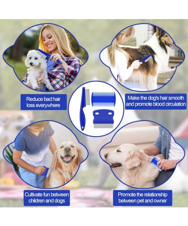 Pet Flea Comb for Cat Dog 3 PCS Fine Tooth Comb Grooming Set Tear Stain Remover for Cat Dog Pets Float Hair Tear Marks Tick Removal Tool - Buy Online on GoSupps.com