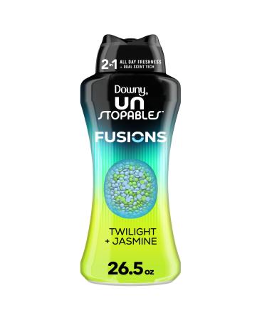 Downy Unstopables Fusions In-Wash Laundry Scent Booster Beads Twilight and Jasmine Scent 26.5 oz 2-in-1 All Day Freshness