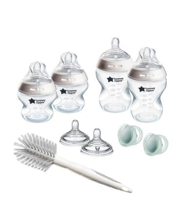 Tommee Tippee Natural Start Newborn Starter Set 150 ml and 260 ml Anti-Colic Baby Bottles Medium-Flow Breast-Like Teats for a Natural Latch Self-Sterilising - Buy Online on GoSupps.com