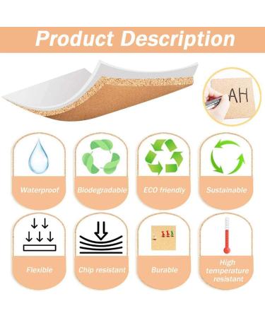 4x4 Inch Self Adhesive Cork Squares - 40 Pcs Cork Backing Sheets for Wall Decor and DIY Crafts - 100MM Wall Cork Tiles - Buy Online on GoSupps.com