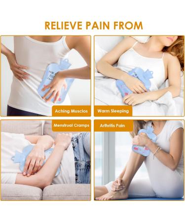 Premium Rubber Heat Bottle Set with Soft Covers & Support Belts for Neck Shoulder and Legs 3-Piece Collection - Buy Online on GoSupps.com