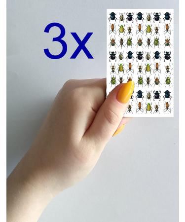FLONZNAIL Nail Stickers Decal Transfers (5 Sheets) Bugs Vintage Illustration - Buy Online on GoSupps.com