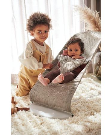 BabyBjrn BABYBJRN Bouncer Bliss  3D Mesh  Light Grey Frame  Grey/Beige  Gray Beige mesh (006102US) - Buy Online on GoSupps.com