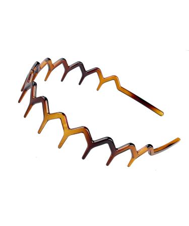 Set of 2 Zig Zag Black Plastic Sharks Tooth Hair Comb Headband - Black and Brown - Buy Online on GoSupps.com