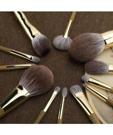 12 Green Sandalwood Makeup Brush Set - Complete Loose Powder & Eyeshadow Brushes for Flawless Application - Shop Internationally - Buy Online on GoSupps.com