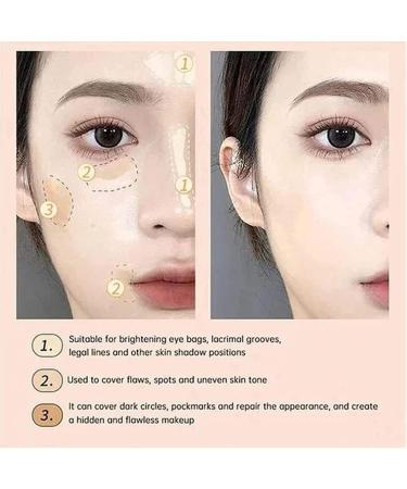 Tri-Color Concealer Tri-color Concealer Palette of Covers Acne Marks Dark Circles 3 in 1 Face Foundation Cream Concealer Waterproof Long Lasting Concealer Foundation Palette Makeup with Brush (A) - Buy Online on GoSupps.com