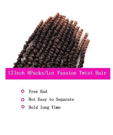 AuHeiAmeri 12 Pre-looped Curly Crochet Hair Extensions | #1b/27 8pcs - Premium Quality Easy to Install Perfect for Protective Styles - Buy Online on GoSupps.com