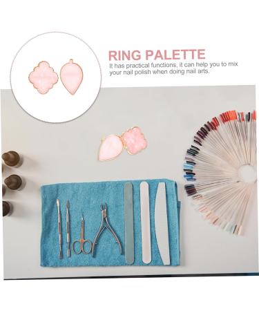 20pcs Medium Ring Palette Press on Nails - Nail Art Tools & Color Mixing Trays for Perfect Manicure - Buy Online on GoSupps.com