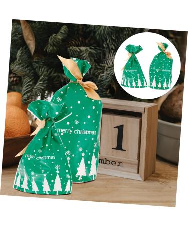 KOMBIUDA Christmas Sack 50pcs Christmas Bag Candy Bags Halloween Candy Christmas Drawstring Bag Snowflake Crisp Ribbon - Buy Online on GoSupps.com