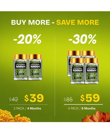 Resurrected Health Liposomal NMNH Supplement 300mg Boosts NAD Anti-Aging Energy & Focus NMM Capsules Alternative to for Cellular Vitality Third-Party Tested 60 Vegan Capsules | 1 Pack - Buy Online on GoSupps.com