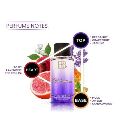 Bergamot_Beaute VALENTINE Pure Parfum Jasmine Lavender & Musky 12+ Hrs Long Lasting Liquid Perfume For Women Higher Concentration Than Eau De Parfum 100ml - Buy Online on GoSupps.com