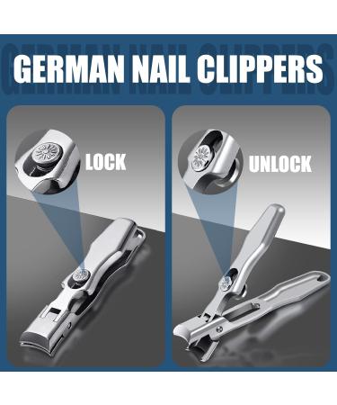 Buy German Nail Clippers for Men | Ultra Sharp Stainless Steel | 2024 Professional Catcher Design for Thick Toenails - Buy Online on GoSupps.com
