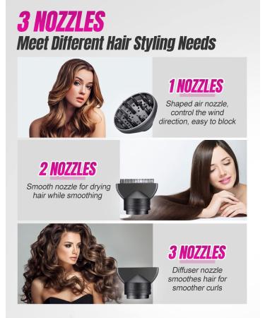 Tuare 2000W Professional Ionic Hair Dryer with Diffuser and Concentrator - Fast Drying, 2 Speeds, 3 Heat Settings, Cool Shot Button - Gray - Buy Online on GoSupps.com