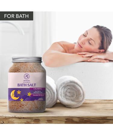 Soothing Bathing Salt 1300g - Natural Essential Oils Sandalwood Bergamot & Lavender for Relaxation & Good Sleep | 1.3 kg Body Care Solution - Buy Online on GoSupps.com