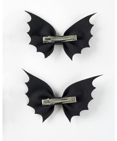 Bat Hair Bow Clips 4pcs for Teen Girls & Women | Halloween Cosplay Costume Hair Accessories - Buy Online on GoSupps.com