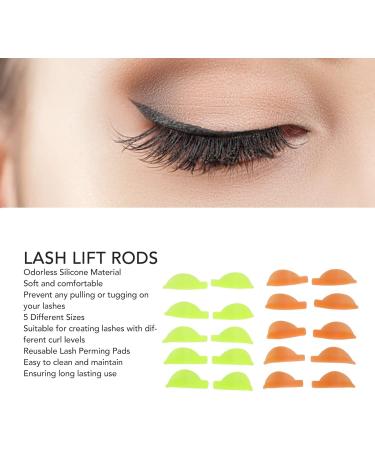 Lash Lift Rods with 5 Sizes for Perfect Eyelash Perming Reusable Silicone Eyelash Pads for Salon and Home Use Lasting Curl Up to 3 Months Portable Design Excellent Quality - Buy Online on GoSupps.com