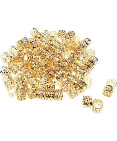 B Blesiya Lots 100 Pieces Hair Clip Rings Decorations Braid Hair Loops Headband Accessories Braiding Metal Cuffs Gold 10x8 mm 1 count (Pack of 100) Gold - Buy Online on GoSupps.com