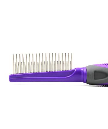 Hertzko 2-in-1 Long and Short Teeth Comb for Dogs and Cats - Grooms Top Coat and Undercoat Simultaneously - Buy Online on GoSupps.com