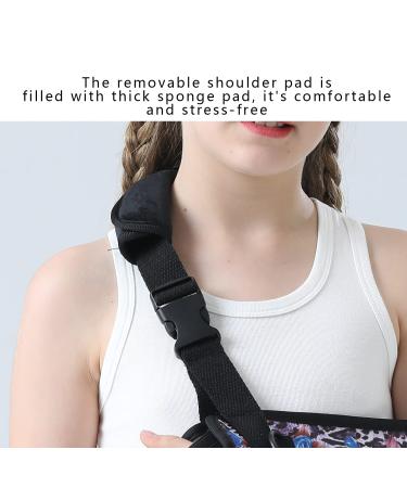 Breathable Kids Arm Sling for Elbow Injury - Adjustable Waist Belt Pediatric Support for Broken Arm & Rotator Cuff - Rose - Child Size - Buy Online on GoSupps.com