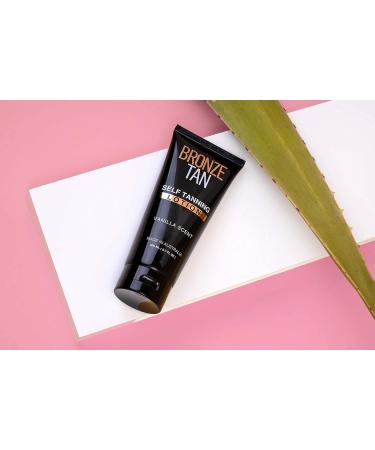 Bronze Tan Self Tanning Lotion - Luxurious Vanilla Sunless Tanner for Face & Body - Streak-Free Hydrating Formula for a Natural Glow (200ml - Buy Online on GoSupps.com