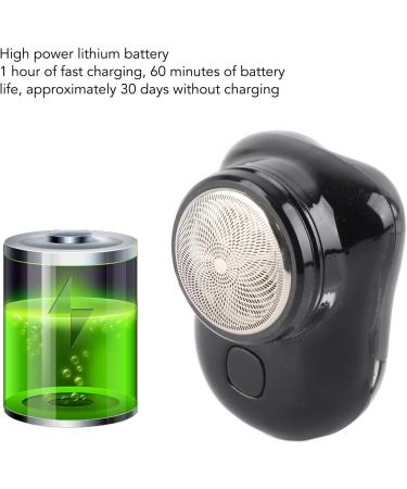 Electric Beard Trimmer Electric Beard Trimmer Automatic Portable Mesh Blade Double Ring Hair Removal for Travel (Black) - Buy Online on GoSupps.com