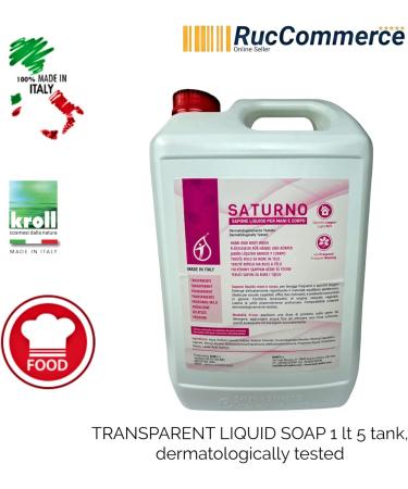  KROLL RucCosmetics "Saturne line" Clear liquid soap 1 x 5L bottle dermatologically tested for frequent and lightly soiled washing gently cleanses while respecting the skin's natural balance. - Buy Online on GoSupps.com