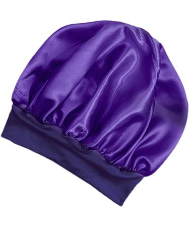 Satin Hair Towel Wrap | Luxurious Anti Frizz Satin Towel - Satin Hair Towel for Women Anti Frizz Satin Towel Protective Hair Turban Wrap for Most Hair Types Purple - Buy Online on GoSupps.com