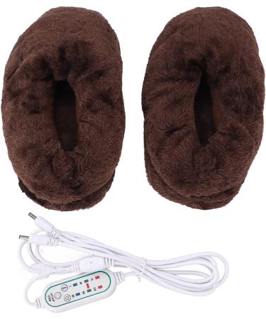 Electrically Heated Slippers for Men & Women | Adjustable Temperature Plush Foot Warmers | Winter Comfort Heat Shoes - Buy Online on GoSupps.com