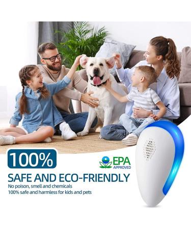 MOVEPEST Ultrasonic Pest Repeller 6 Pack - Indoor Pest Repellent for Mosquito, Mice, Roach, Spider - Dual Chip Technology for Effective Pest Control in Home, Office, and Warehouse - Buy Online on GoSupps.com
