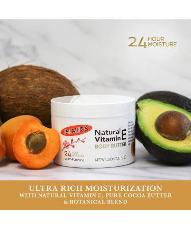 Palmer's Natural Vitamin E Body Butter 7.25 oz - Nourishing Moisturizer for Soft Skin - Buy Online on GoSupps.com