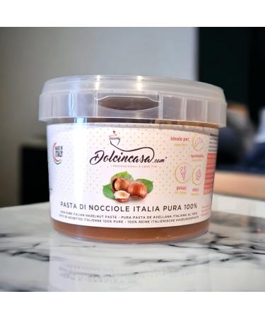 Dolcincasa-com 100% Pure Hazelnut Paste Spreadable Cream for Ice Cream Cakes Pastries and Sweets Decorations Toppings Gluten Free No Thickeners 1 Kilograms - Buy Online on GoSupps.com