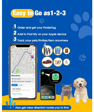 Dog Tracker No Monthly Fee Cat Tracker Key Finder(Only iOS) Anti-Lost Tracking Device FinderTag for Kids Bluetooth Tracker Tag with Silicone Cover for Pet Collar Wallet Luggage School Bag Strap Tracker-M - Buy Online on GoSupps.com