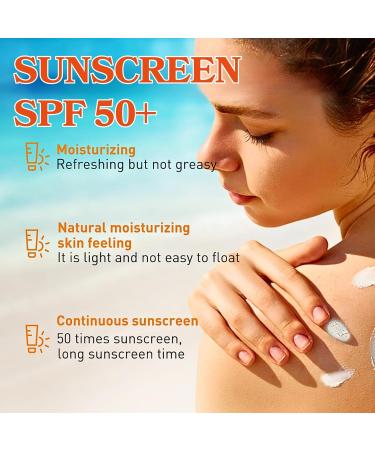 Sunscreen SPF 50+ Face Sun Cream SPF 50 PA+++ Mineral Face Sunscreen Suncream Factor 50 for Face Waterproof Travel Sun Cream Against Sunburn Ultra Light UVA & UVB Protetion Non-Greasy - Buy Online on GoSupps.com