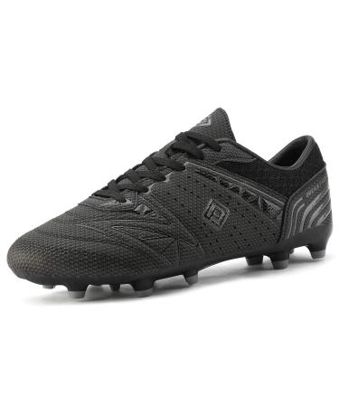 DREAM PAIRS Men's Cleats Football Soccer Shoes 10.5 859-black Dk.grey