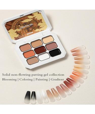  Duroecsain Solid Gel Nail Polish | 9 Cream Nail Polish Palette Set | Glossy Finish Quick Drying Long-Lasting for Everyday Manicure for Women - Buy Online on GoSupps.com