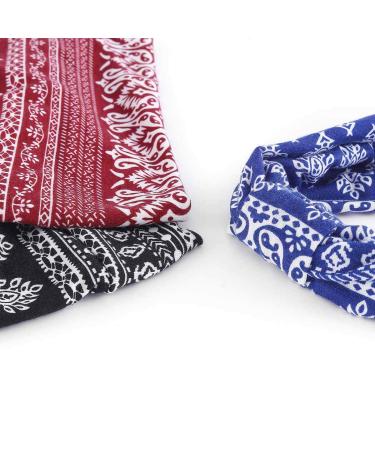 Bohend Boho Headbands - Wide Knotted Hair Bands with Fashion Printing for Women and Girls - Buy Online on GoSupps.com