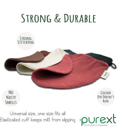 PureXT 3 Exfoliating Gloves - Kessa Hammam Body Scrubber - Fake Tan Remover Mitts - Buy Online on GoSupps.com